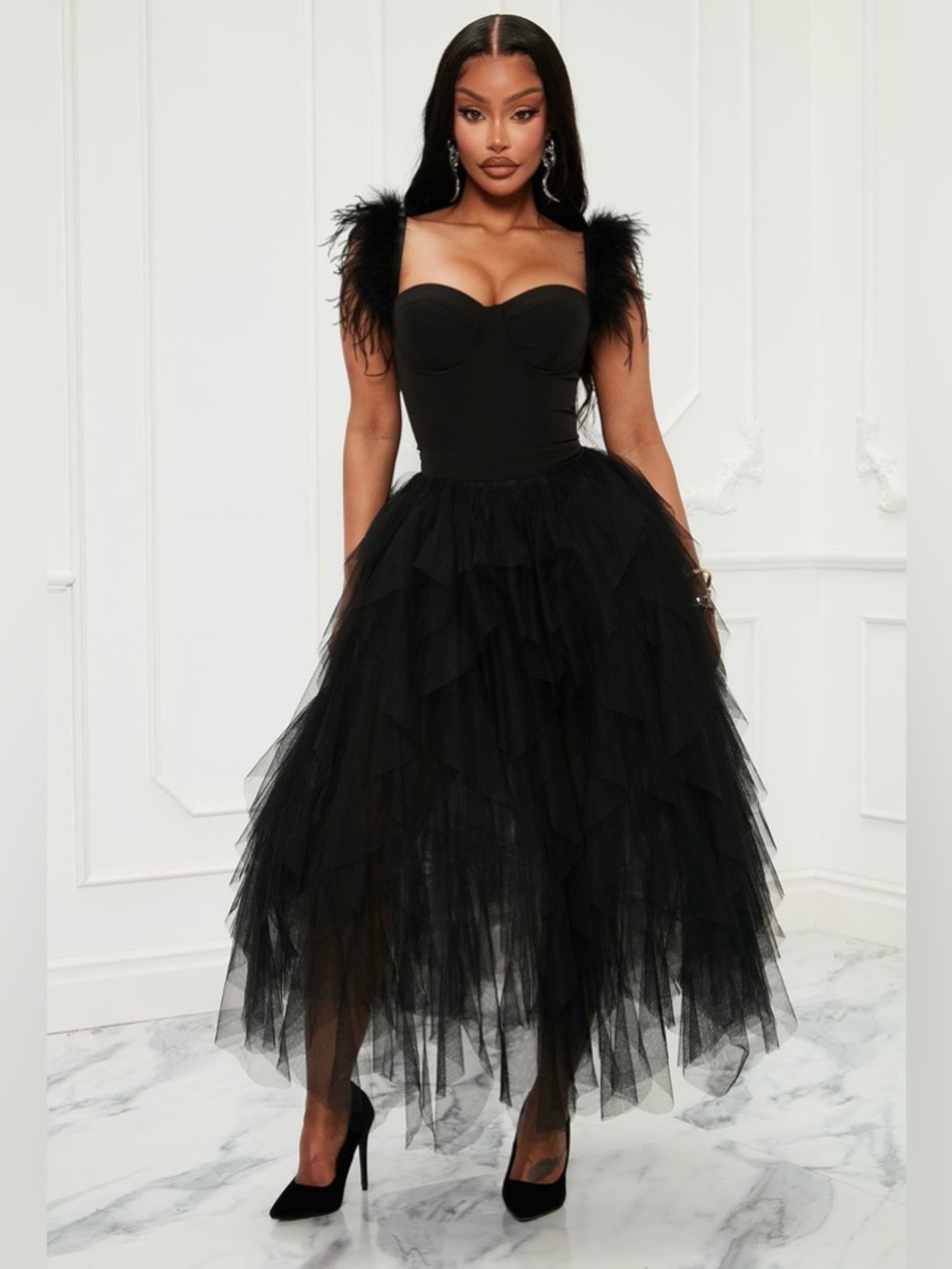 Fashion Nova Tulle Maxi Dress